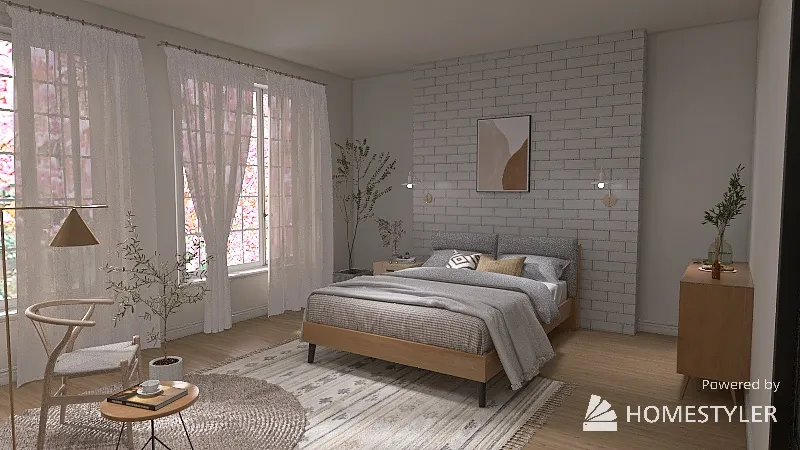 【冬】寝室コーディネート 3d design renderings