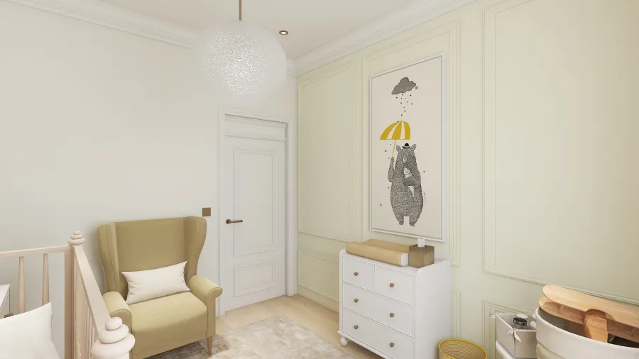 Yellow Bear Room 3d design renderings