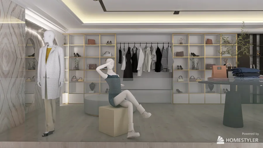 Fashion Shop Miller 3d design renderings