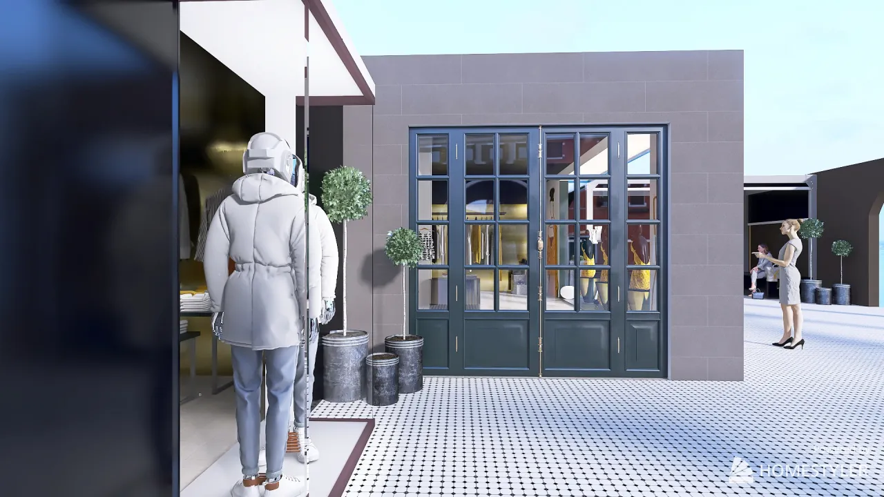 Courtyard 3d design renderings