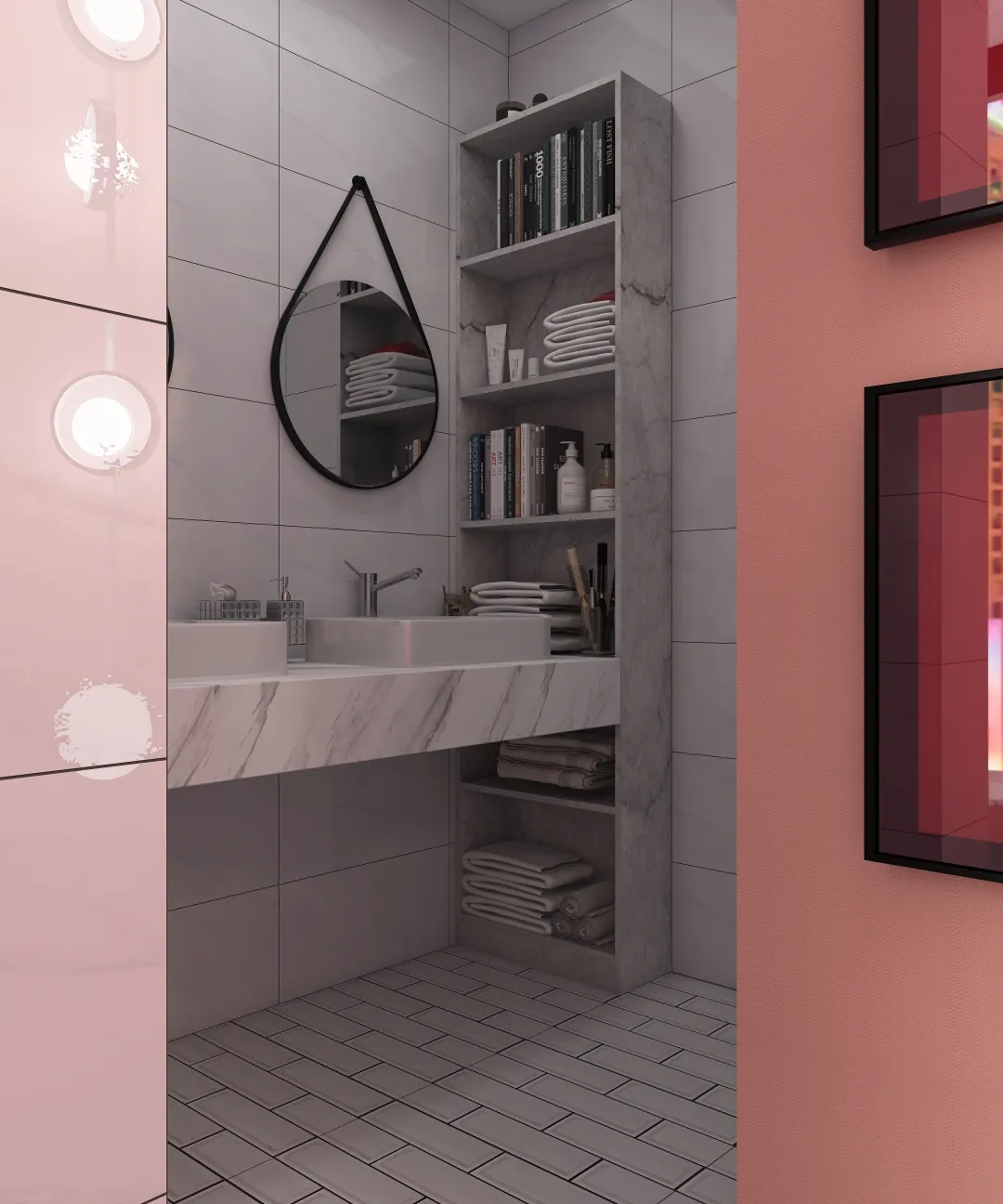 Kylie Jenner (inspired)_Bathroom 3d design renderings
