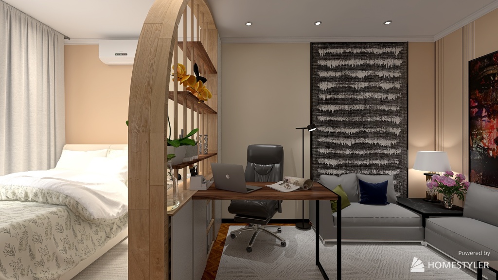 Вітальня /Спальня 2 3d design renderings