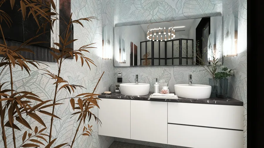 Ladies Restroom 3d design renderings