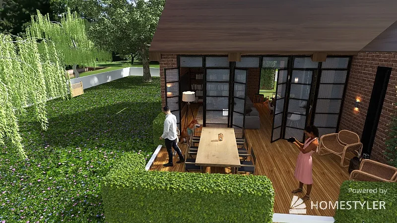 Semester 1 Project - the flintstones house 3d design renderings
