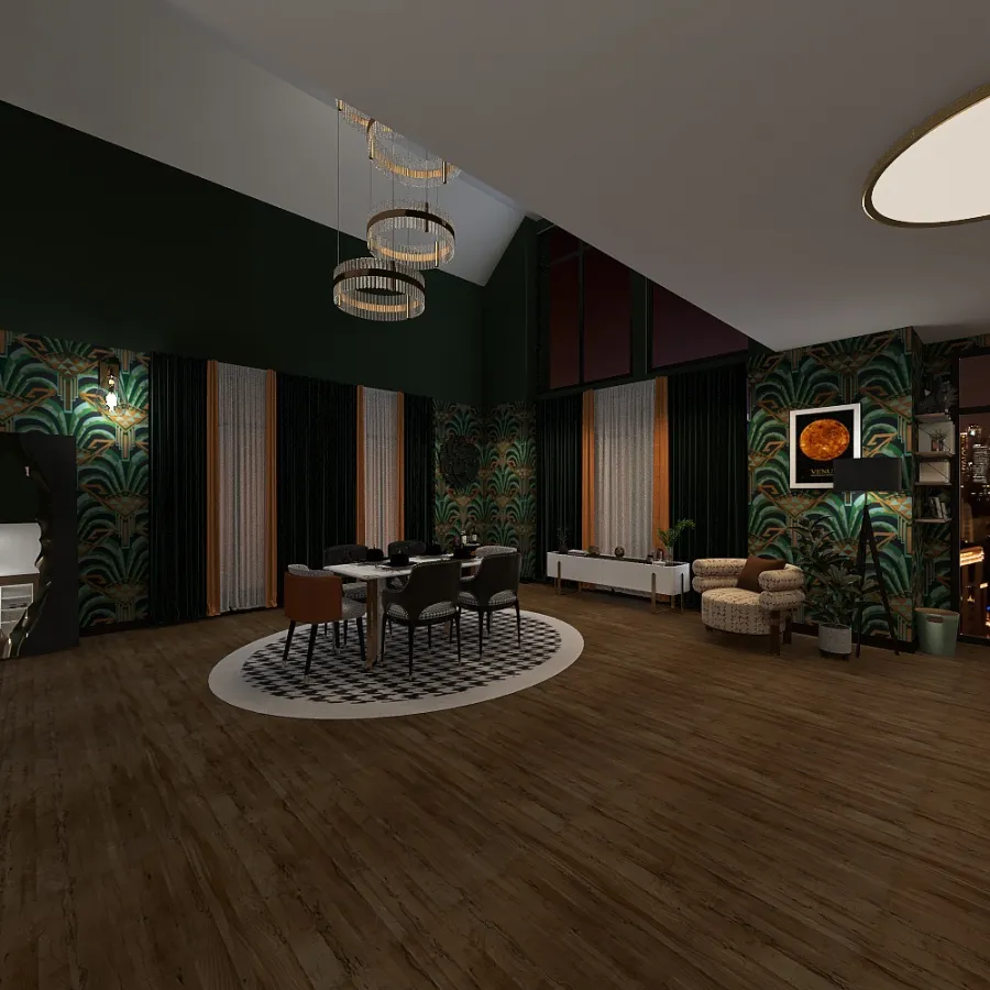 Elegant 2 Story City Apartment 3d design renderings