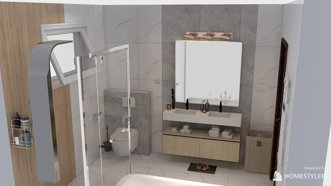 Sivá kúpelňa 22.09.2022 3d design renderings