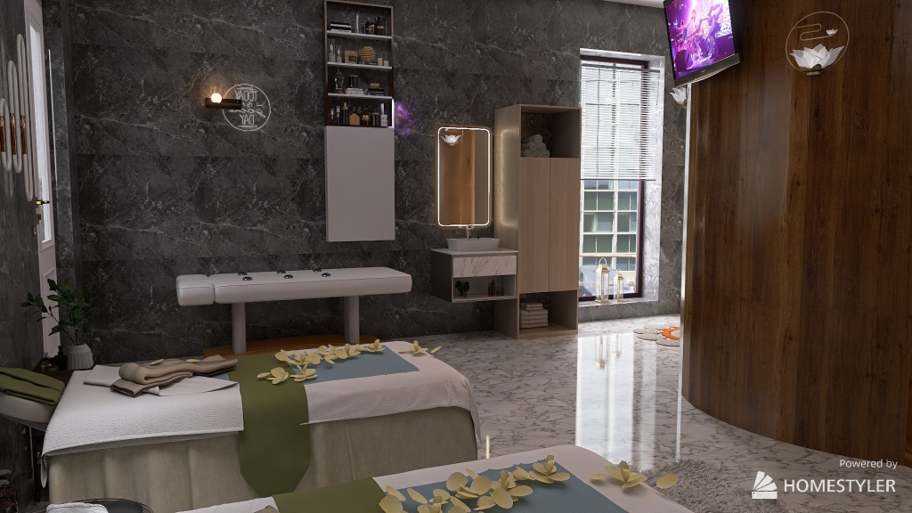 Spa room 3d design renderings