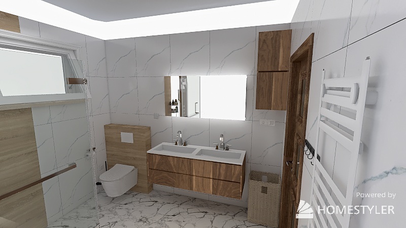 Kúpelňa s hnedým kútom 3d design picture 7.63