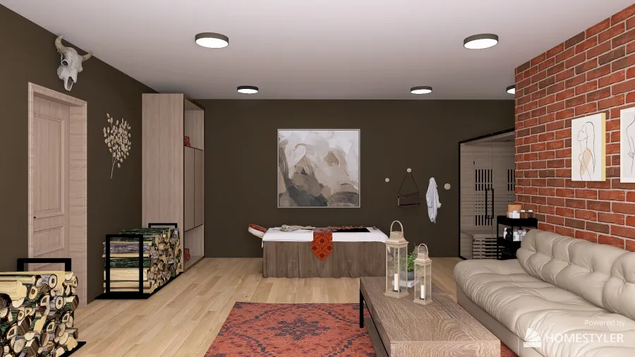 Stylish fall spa day 3d design renderings
