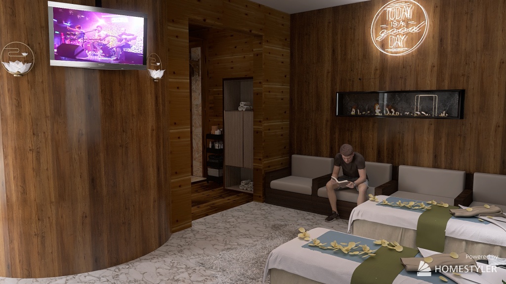 Spa room 3d design renderings