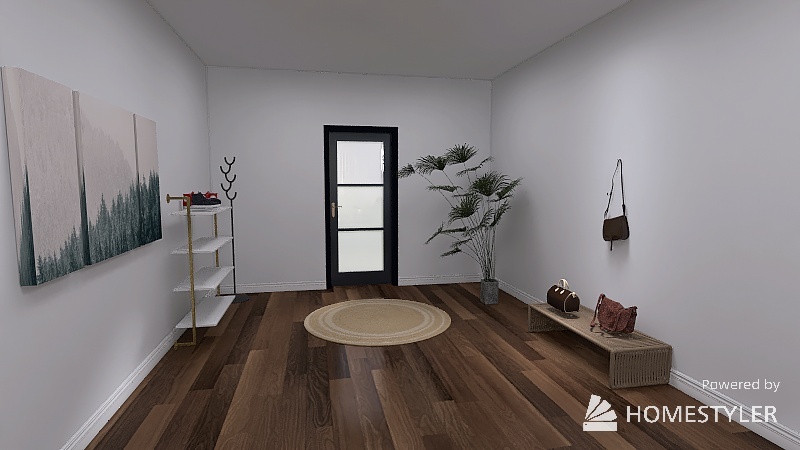 Living Room/Entrance 3d design renderings