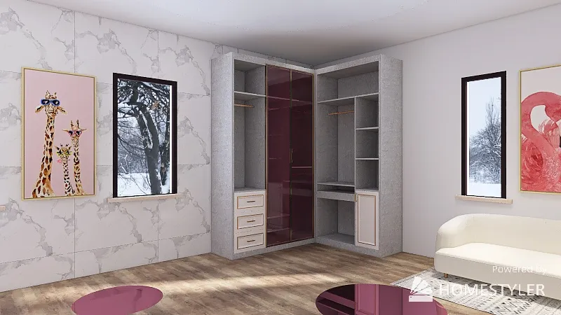 Pink House 3d design renderings