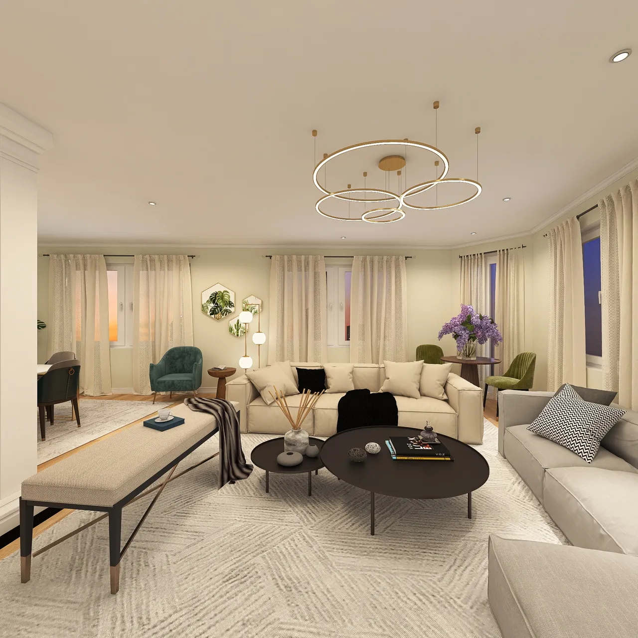 LivingRoom 3d design renderings