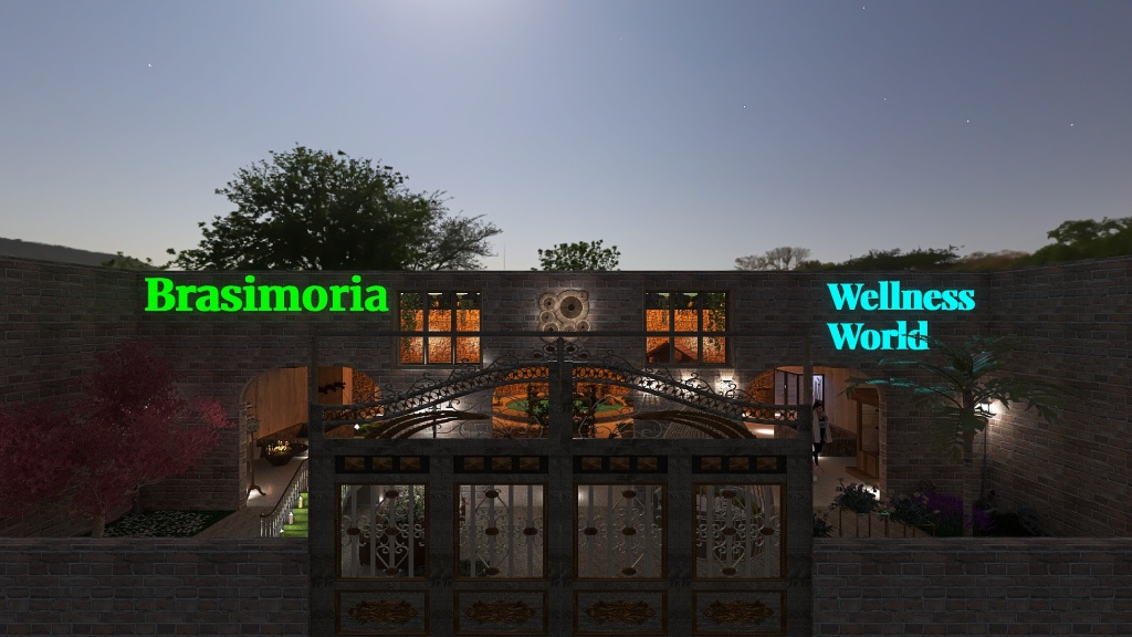 Design elegante della stazione termale BRASIMORIA Wellness World 3d design renderings