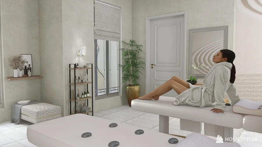massage room 3d design renderings