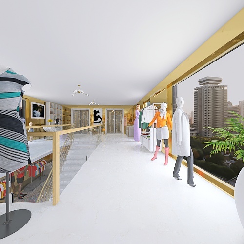 Fashion Shop 3d design renderings