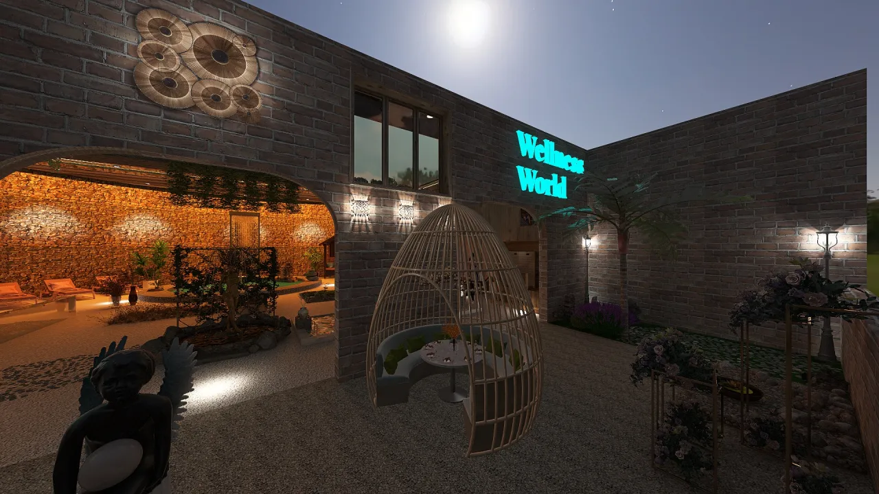 Courtyard 3d design renderings