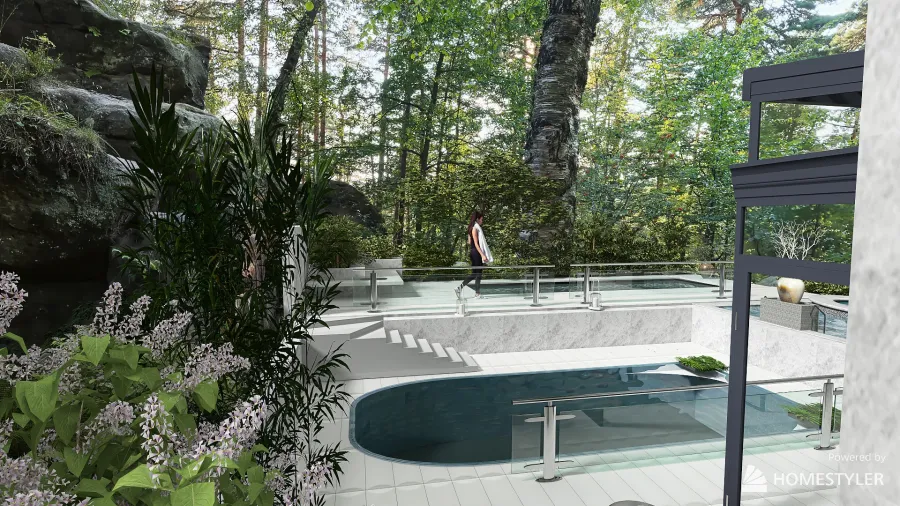 pool area 3d design renderings