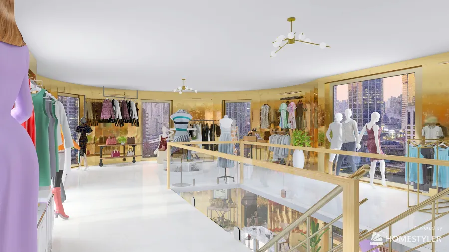 Fashion Shop 3d design renderings