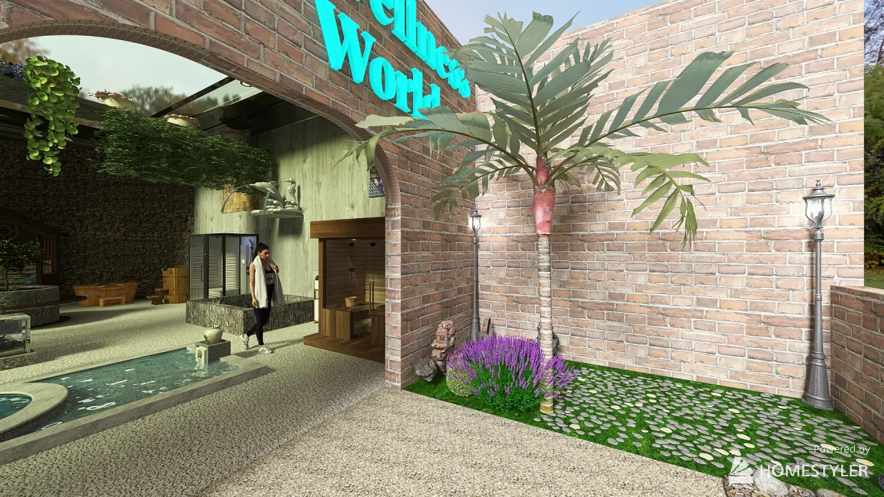 Courtyard 3d design renderings