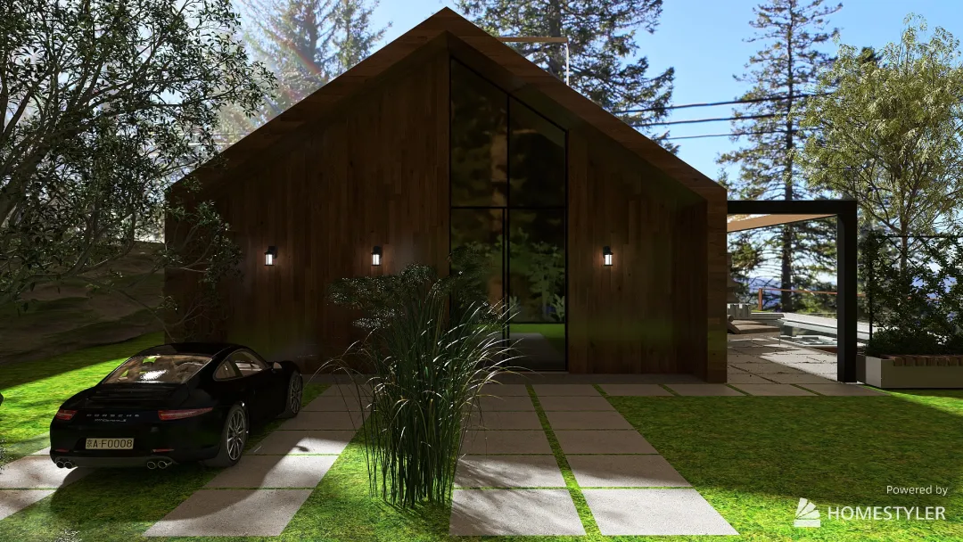 Farmhouse the lake 3d design renderings