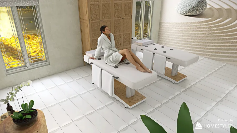 massage room 3d design renderings