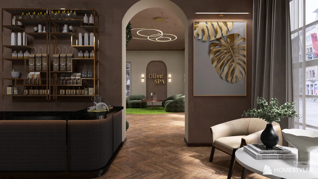 Spa Salon "Olive Spa" 3d design renderings