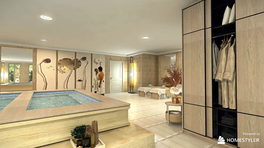 Indoor Hydro Pool 3d design renderings