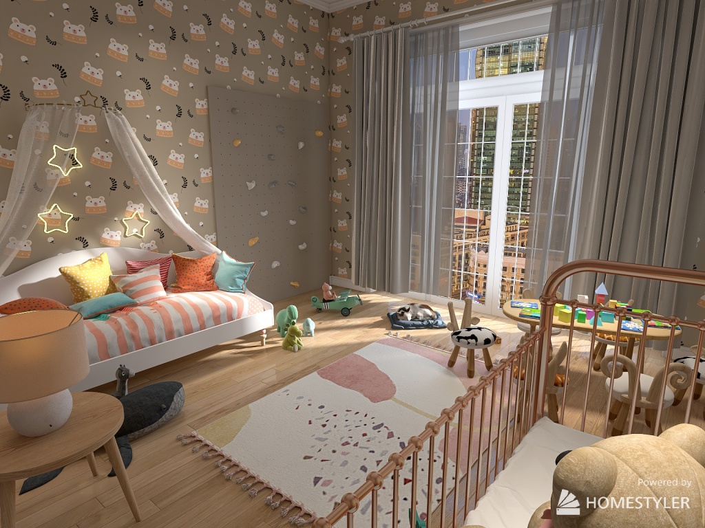 Girl's Room 3d design renderings