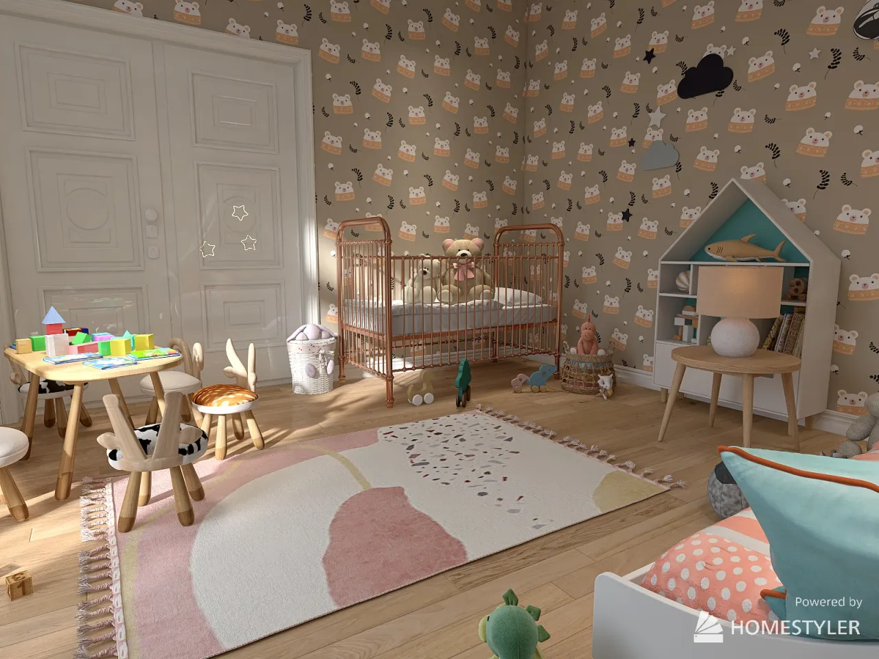 Girl's Room 3d design renderings