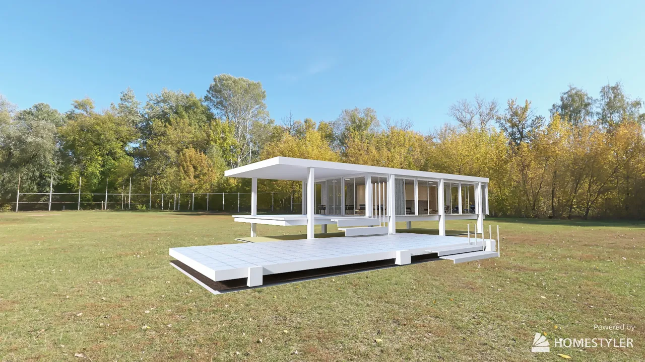 #ArchitectureClassics Farnsworth House 3d design renderings