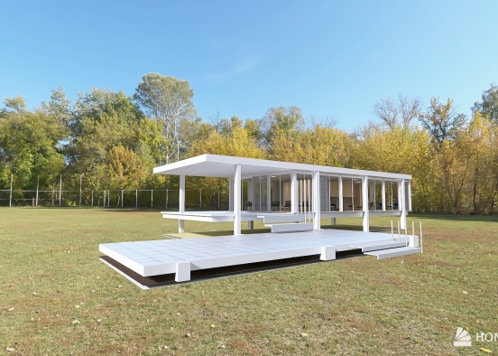 #ArchitectureClassics Farnsworth House Design Rendering