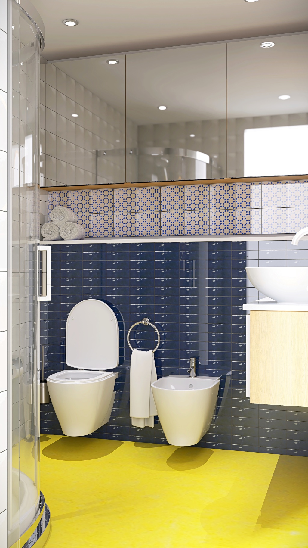 Moroccan style bathroom 3d design renderings