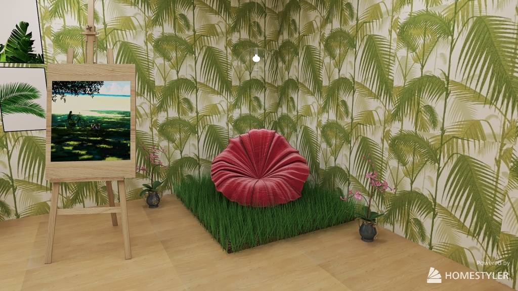 Summer bedroom 3d design renderings