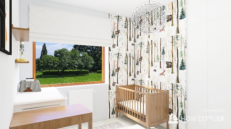 Woodland Baby Room 3d design renderings