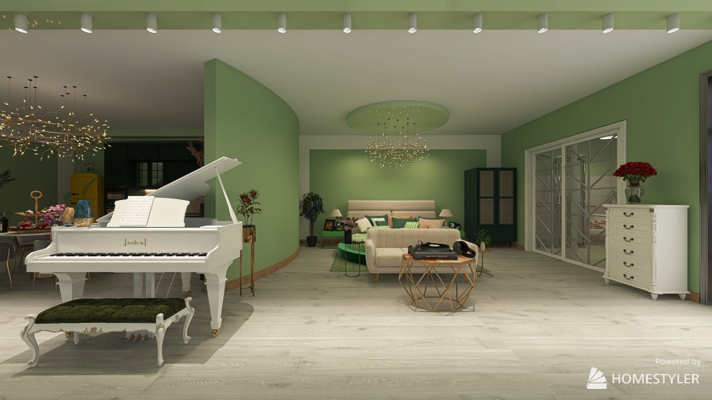 Living and night room app 2 3d design renderings