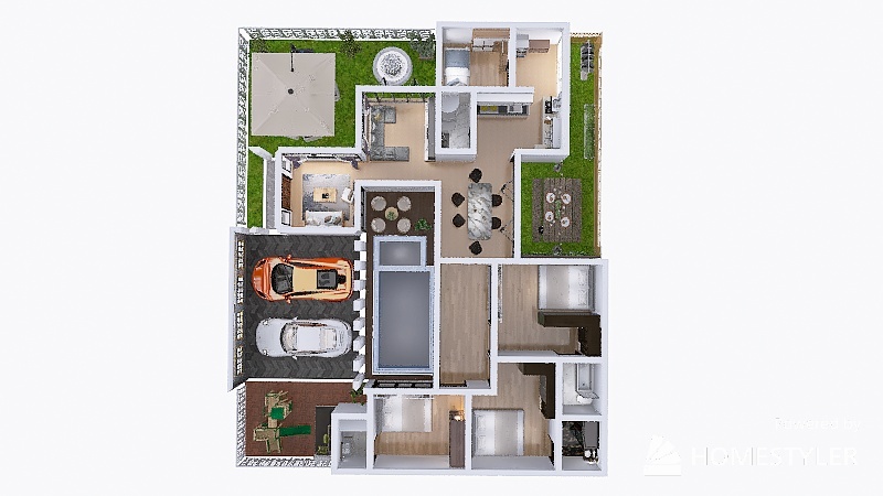 Mini Villa With Private Pool 3d design renderings