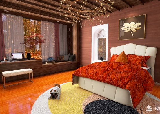 Autumn Master Bedroom Design Rendering