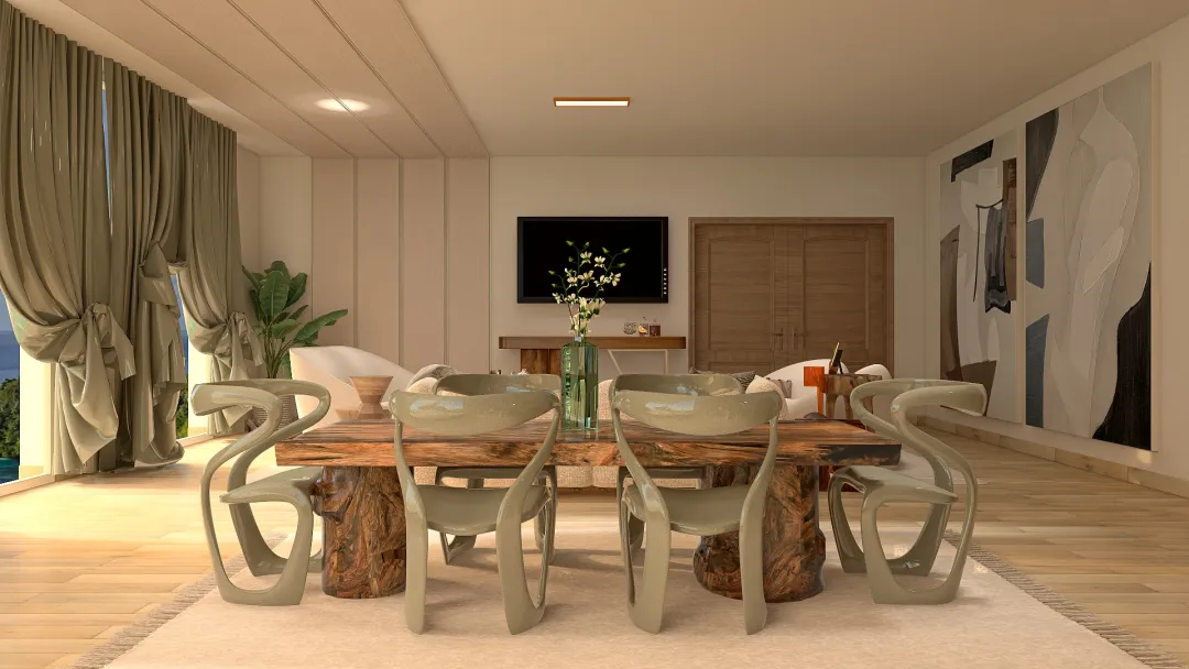 Iris Van Herpen (inspired)_Living Room 3d design renderings