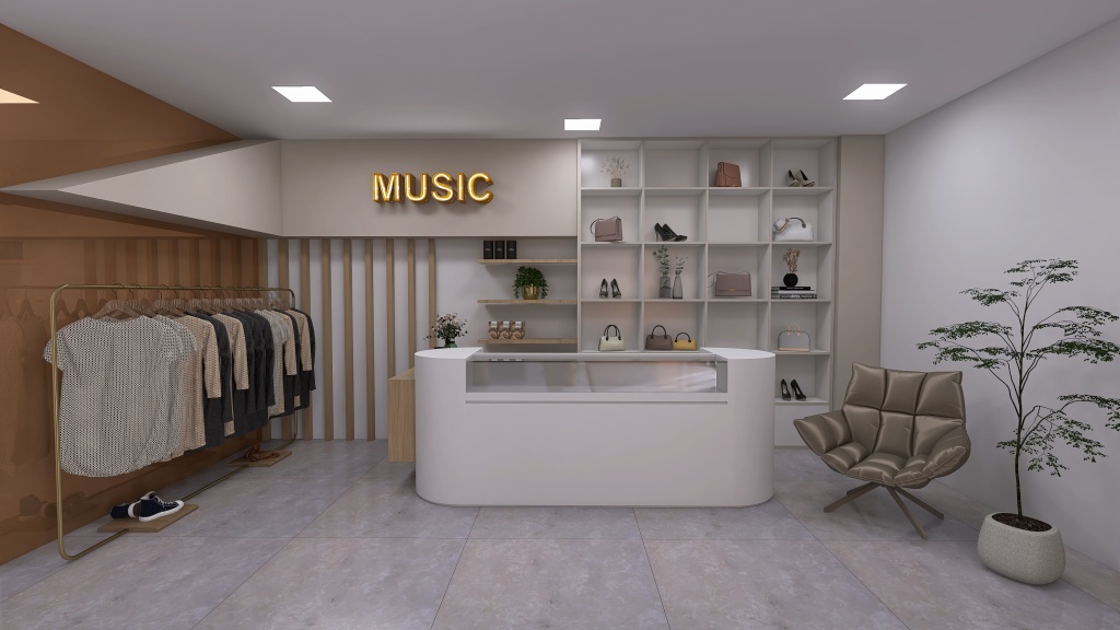 Obřany - coffe and shop 3d design renderings