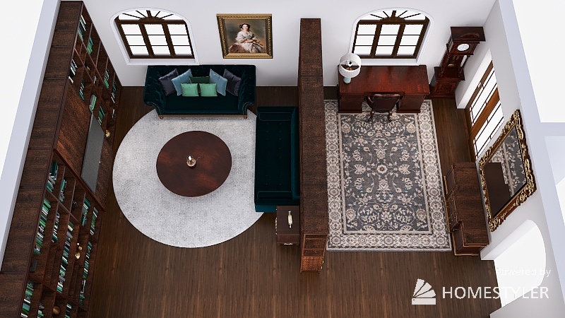 Renaissance  Livingroom and Study 3d design picture 93.23