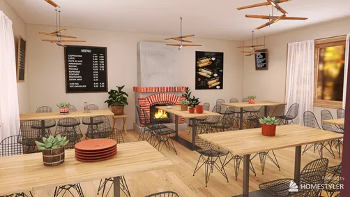 Cozy fall lunchroom