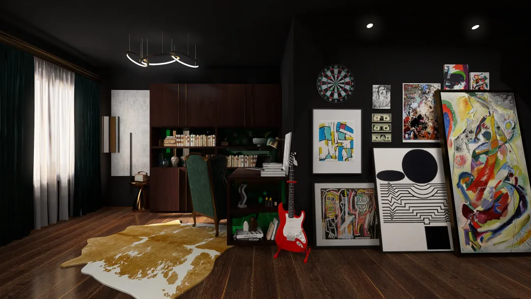 Lenny Kravitz (inspired)_Office 3d design renderings