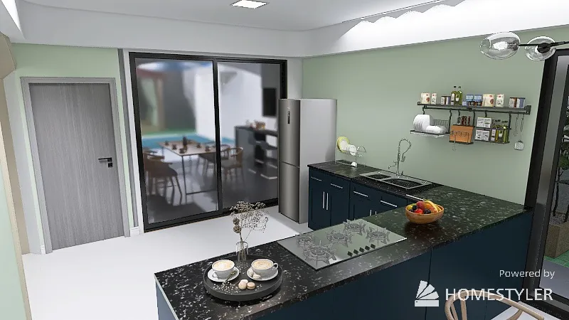 LivingDiningRoom 3d design renderings