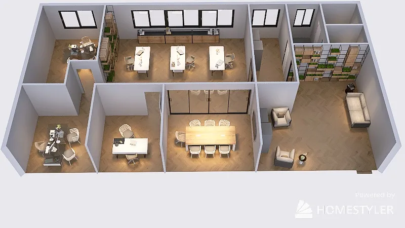 ufficio milano 3d design renderings