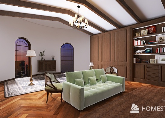 6 Cozy American Style Single Room Design Design Rendering