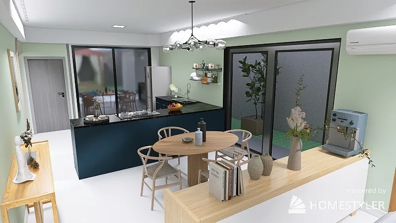 LivingDiningRoom 3d design renderings