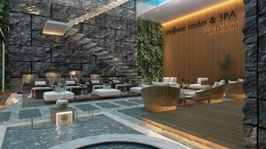 "La Balena" Wellness  center & SPA 3d design renderings