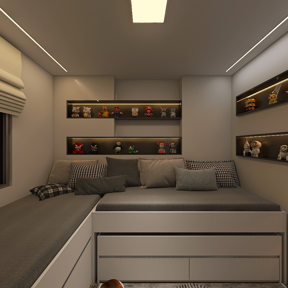 Quarto Meninos - Kids Bedroom 3d design renderings