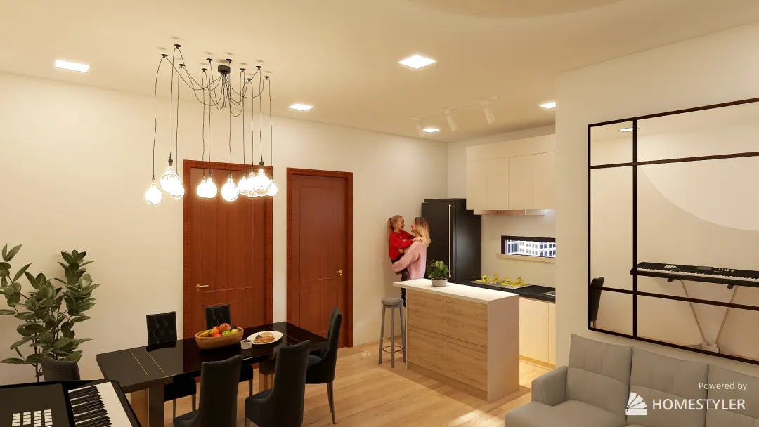 Two-Bedroom Unit 3d design renderings